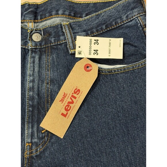 Levi’s Jeans Men’s 34x34 Blue Medium Wash 550 Relaxed Fit Straight Leg Denim NWT - Picture 2 of 7